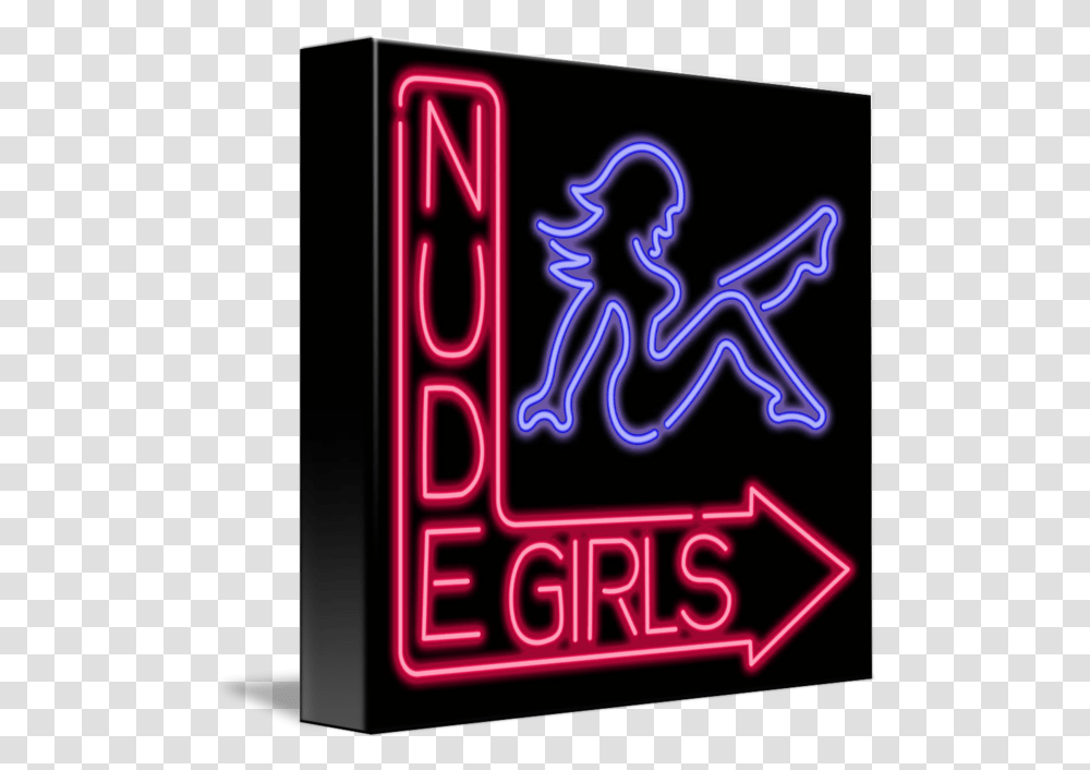 Nude Girls Neon Sign By Ricky Barnard Nude Girls Neon Sign Transparent Png