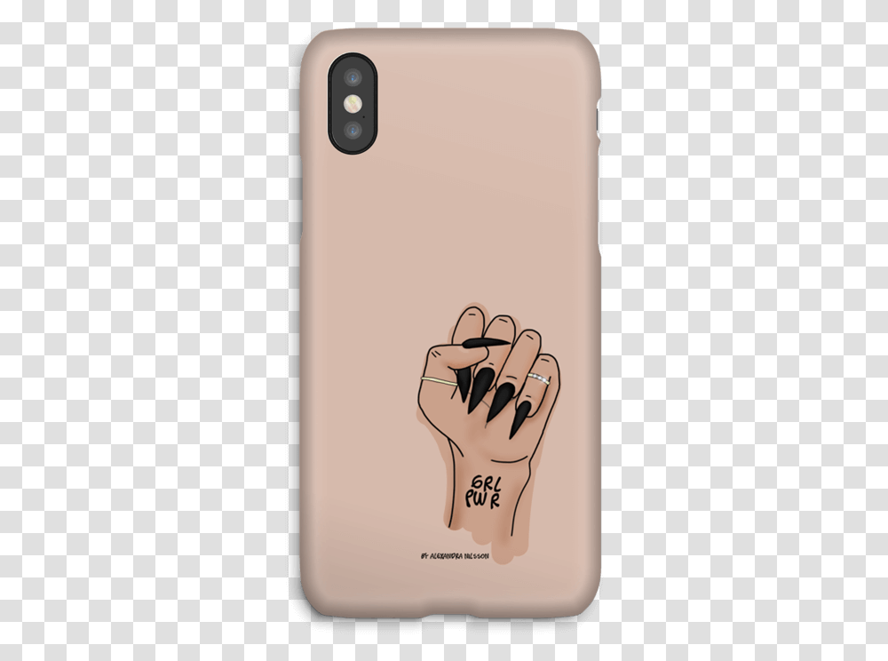 Nude Grl Pwr Case Iphone X Smartphone, Hand, Mobile Phone, Electronics, Cell Phone Transparent Png