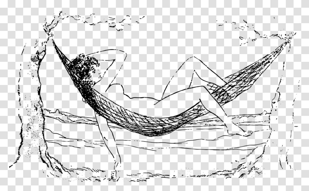 Nude Hammock Relax Woman Naked Female Attractive Nudity, Gray, World Of Warcraft Transparent Png