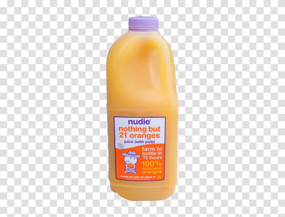 Nudie Fresh Orange Juice 2l Plastic Bottle, Beverage, Drink, Milk, Beer Transparent Png