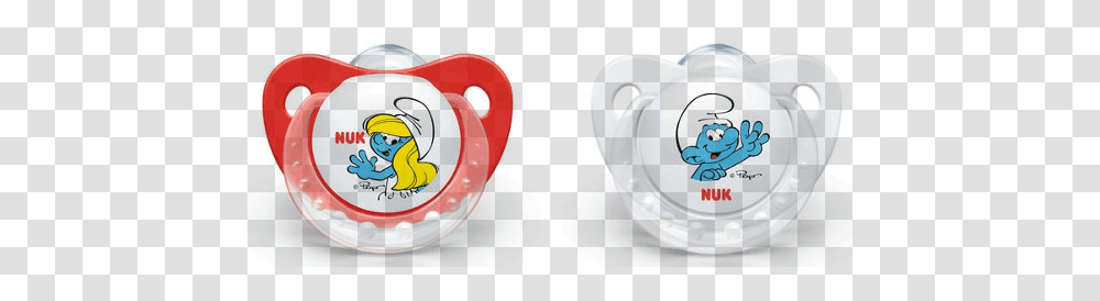 Nuk Smurfs Trendline Silicone Soother Disney Nuk Schnuller, Text, Number, Symbol, Helmet Transparent Png