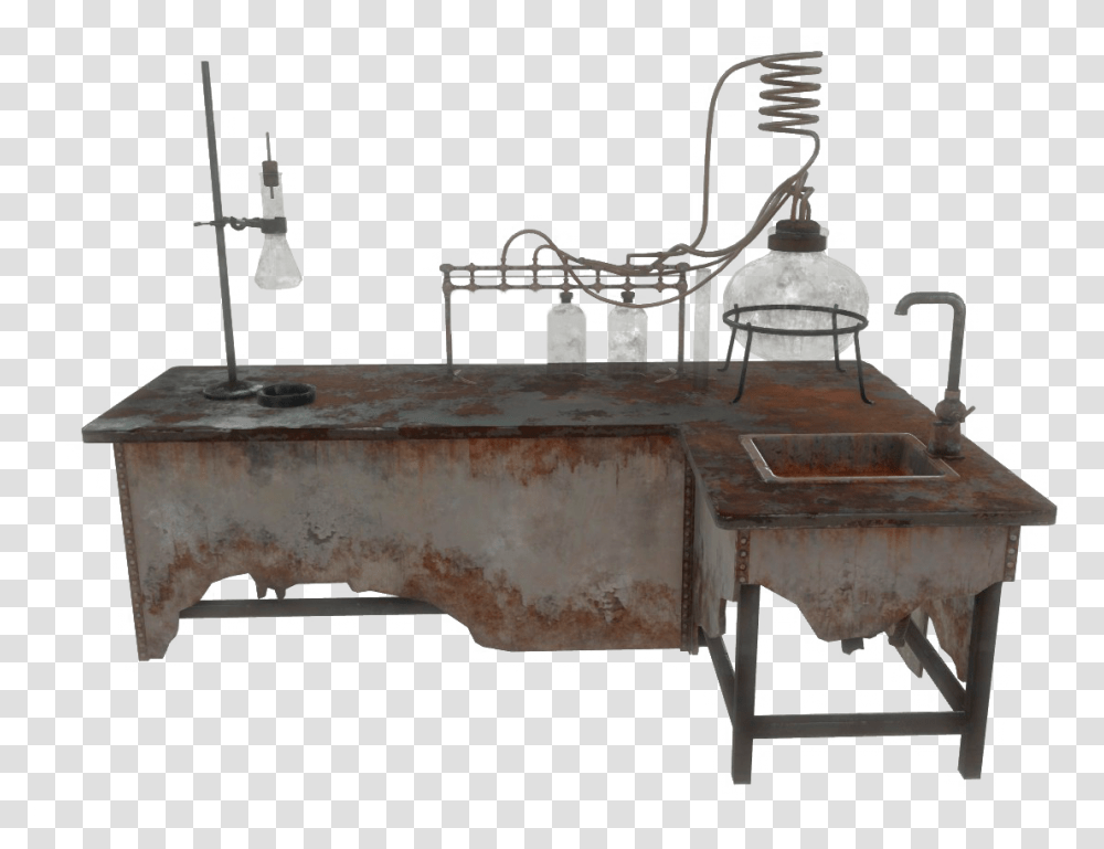 Nukapedia The Vault Fallout 4 Chemistry Station, Bronze, Furniture, Tabletop, Machine Transparent Png