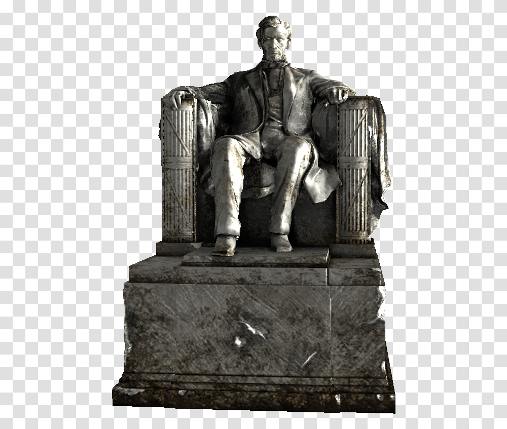 Nukapedia The Vault Lincoln Memorial, Statue, Sculpture, Person Transparent Png