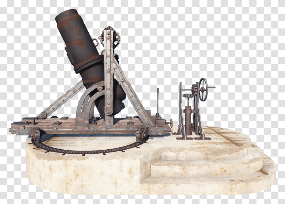 Nukapedia The Vault Minutemen Artillery, Rust, Wood, Machine, Bulldozer Transparent Png