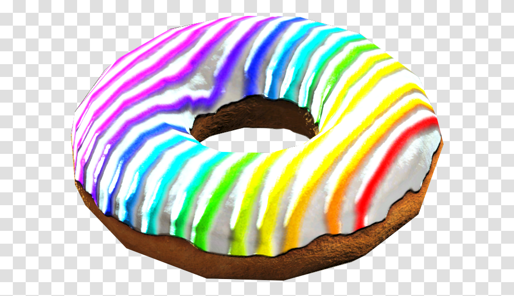 Nukapedia The Vault Rainbow Donut, Pastry, Dessert, Food, Hole Transparent Png