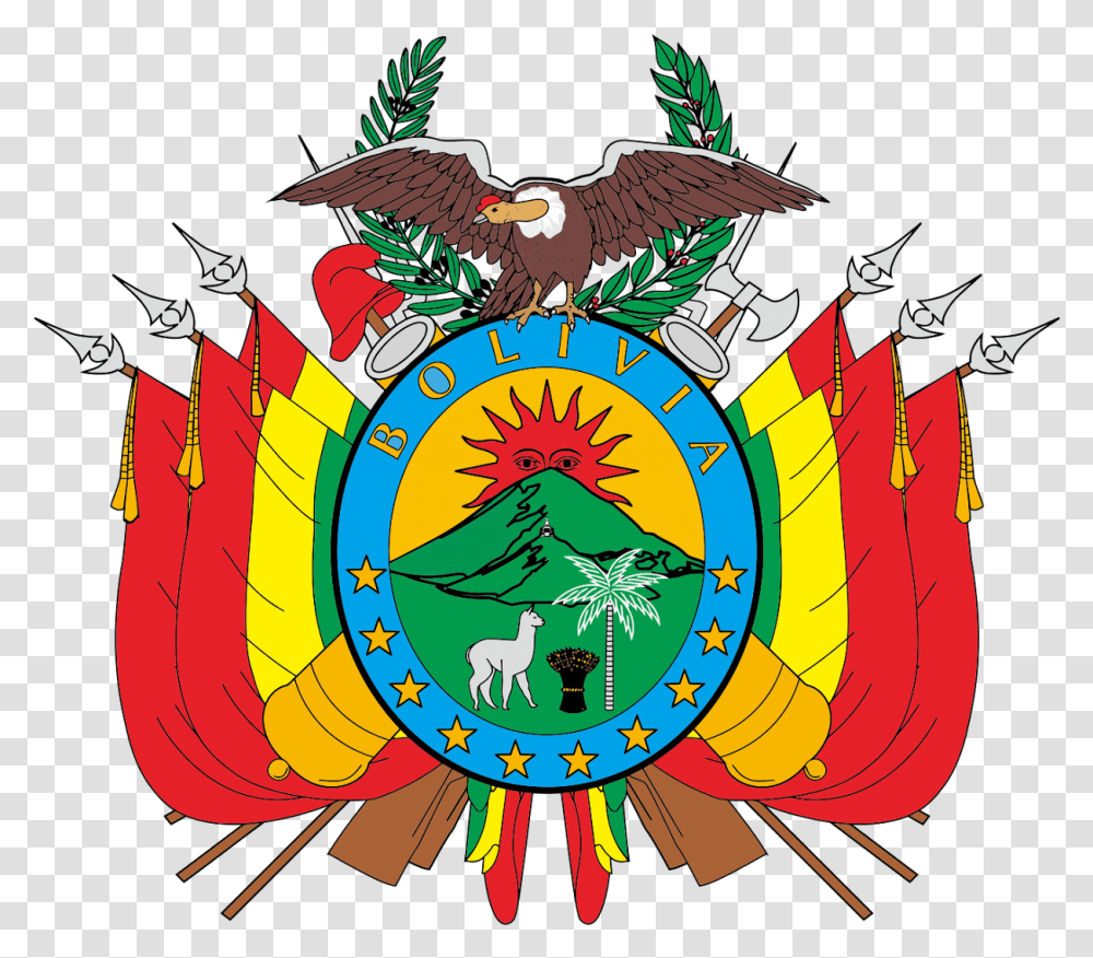 Nuke Clipart Flag North Korea Escudo De Bolivia, Dragon, Bird, Animal, Crowd Transparent Png