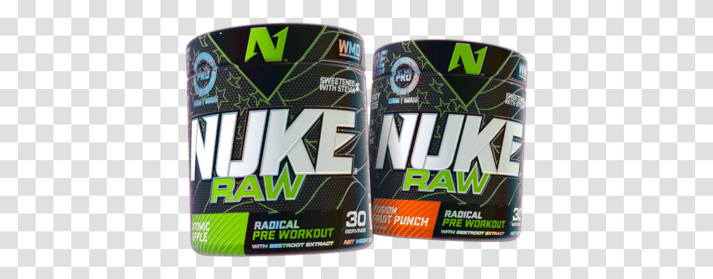 Nuke Raw 225g Caffeinated Drink, Cosmetics, Tin, Can, Bottle Transparent Png