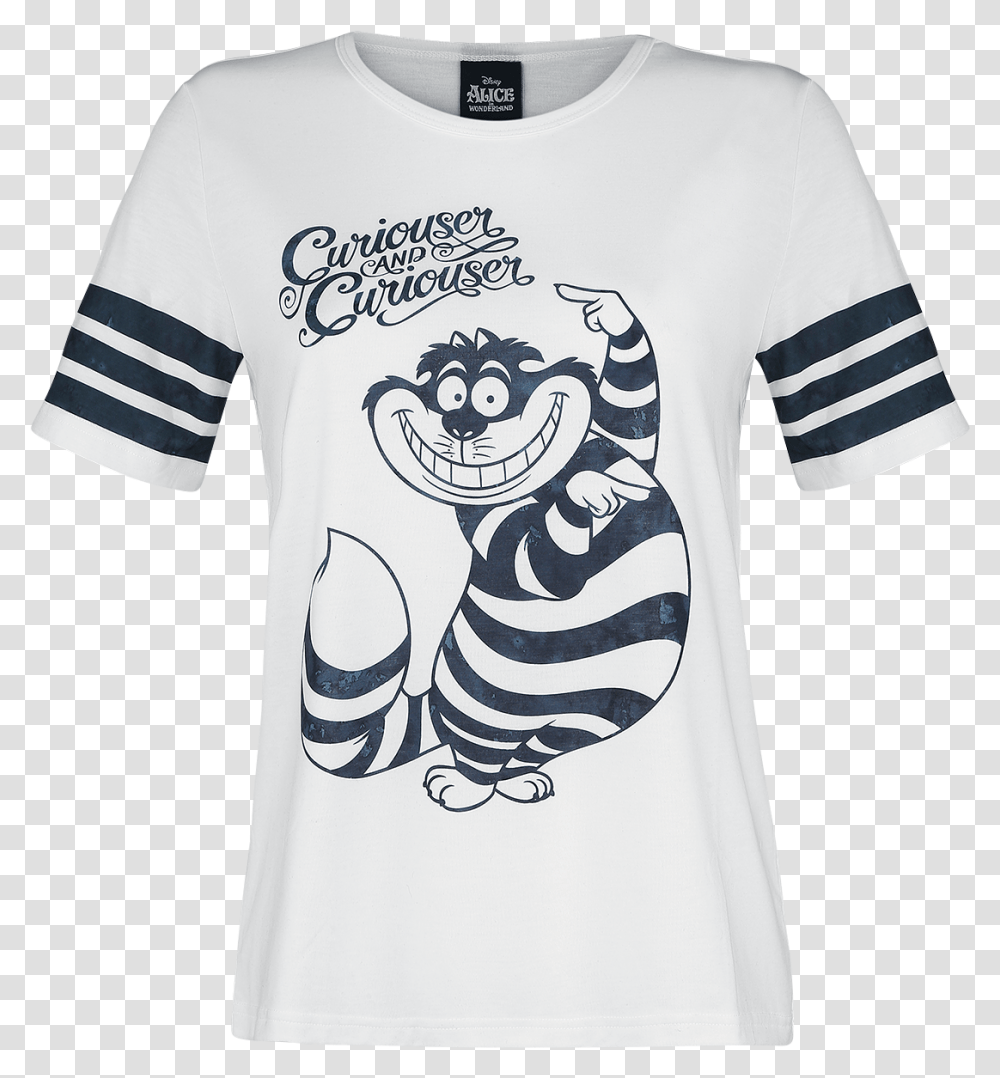 Null Cheshire Cat Tee Shirt Femme Alice Au Pays Des Merveilles, Apparel, T-Shirt, Sleeve Transparent Png