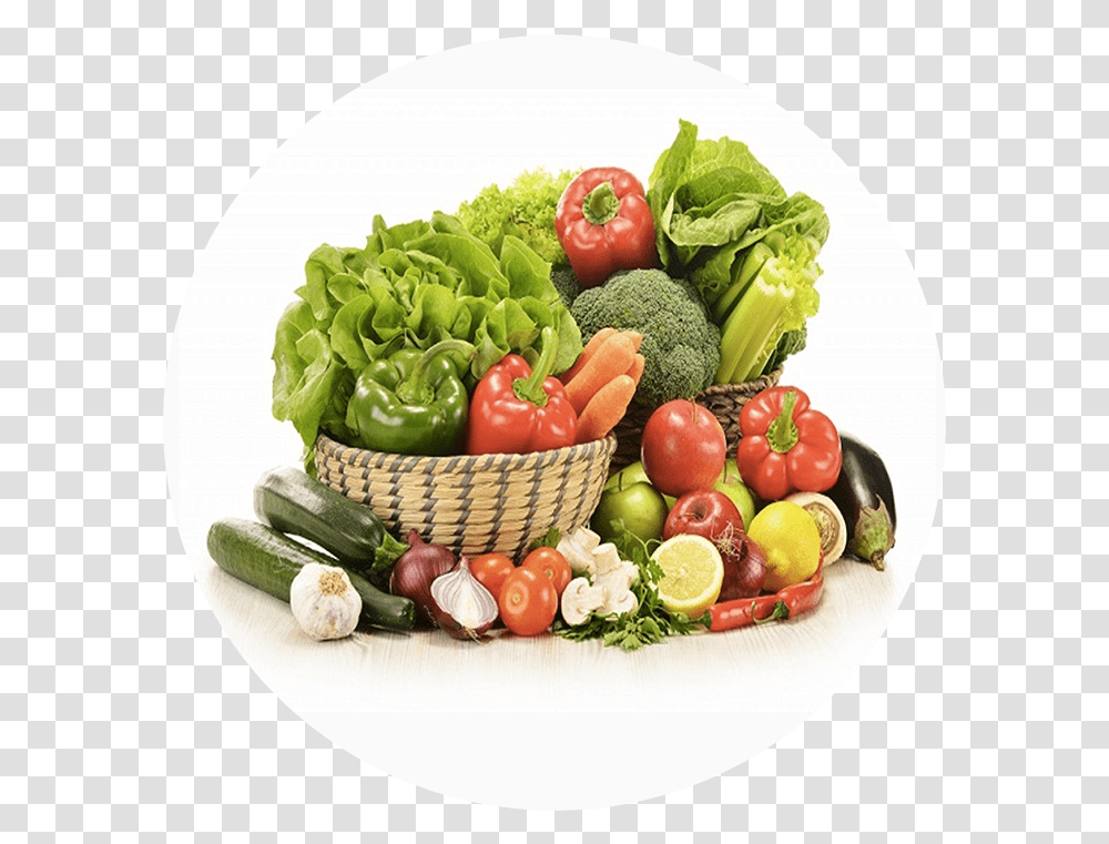 Null Fruits And Vegetables Bucket, Plant, Food, Lettuce, Basket Transparent Png