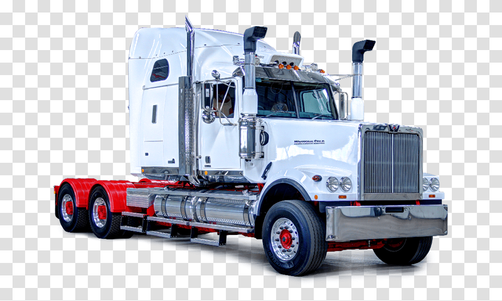 Null Western Star 6900 Fxc Truck, Vehicle, Transportation, Trailer Truck, Person Transparent Png