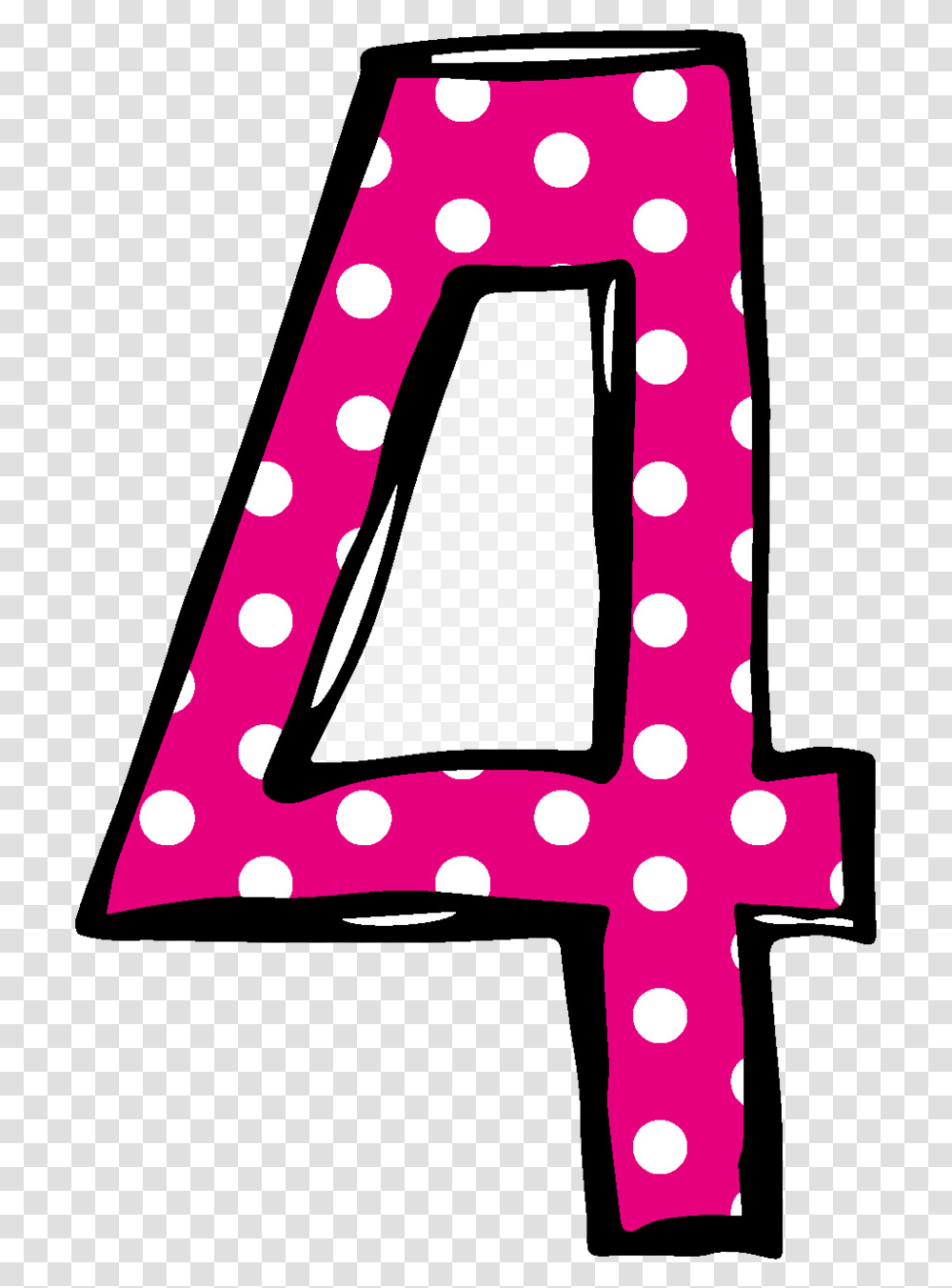 Number 1 Free Content Blog Clip Art Cliparts Numbers Number 4 Polka Dot, Tie, Accessories, Accessory Transparent Png