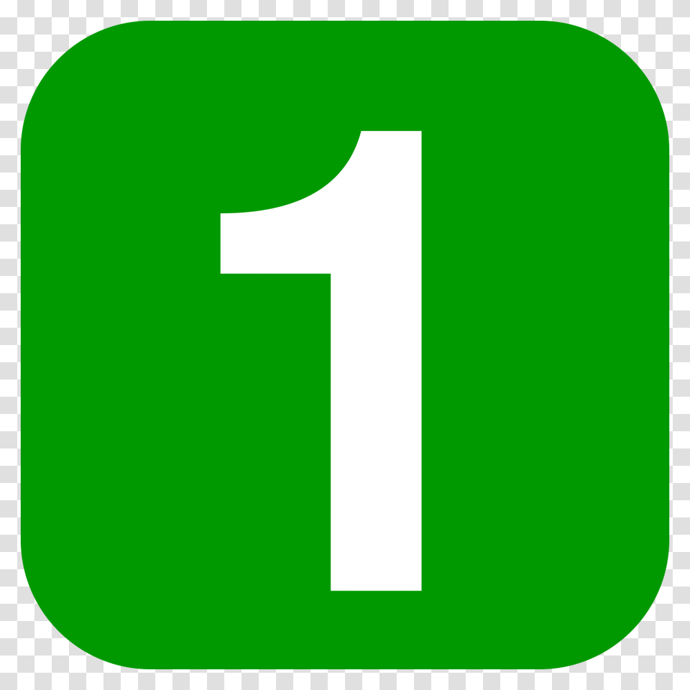 Number 1 In Green Rounded Square.svg, First Aid, Label Transparent Png