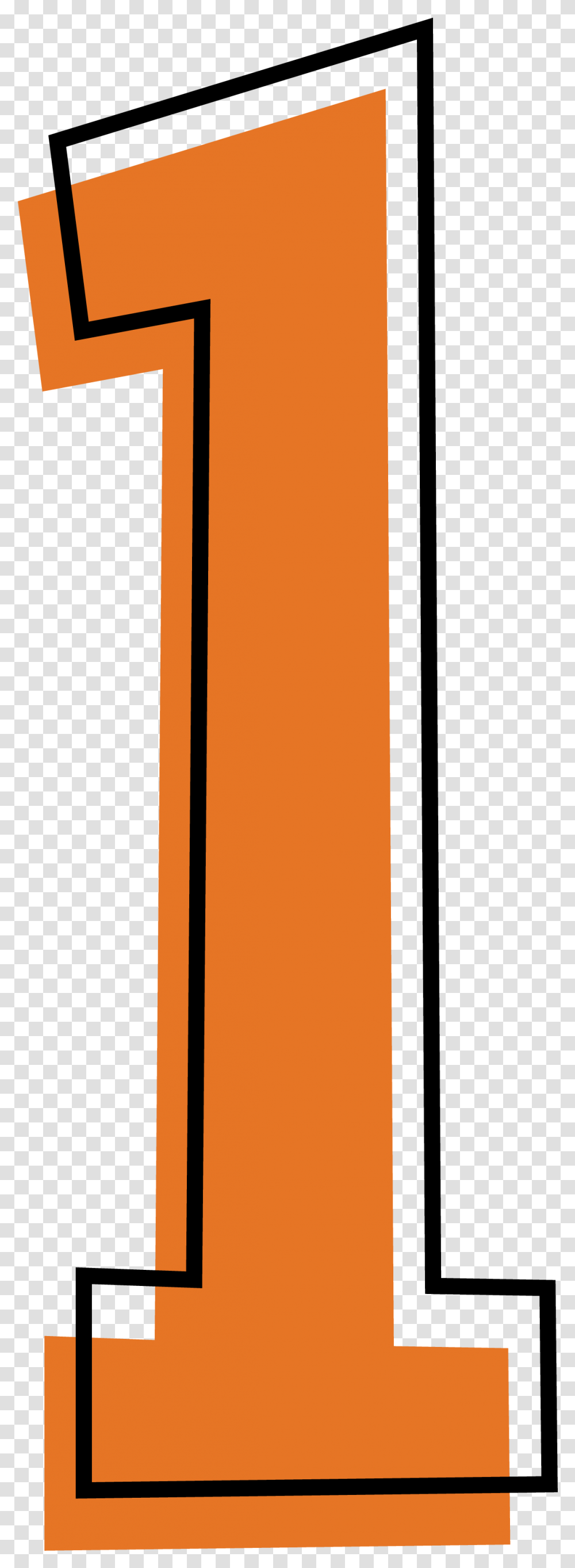 Number 1 Orange Clipart Orange Number Clipart, Cross, Logo Transparent Png