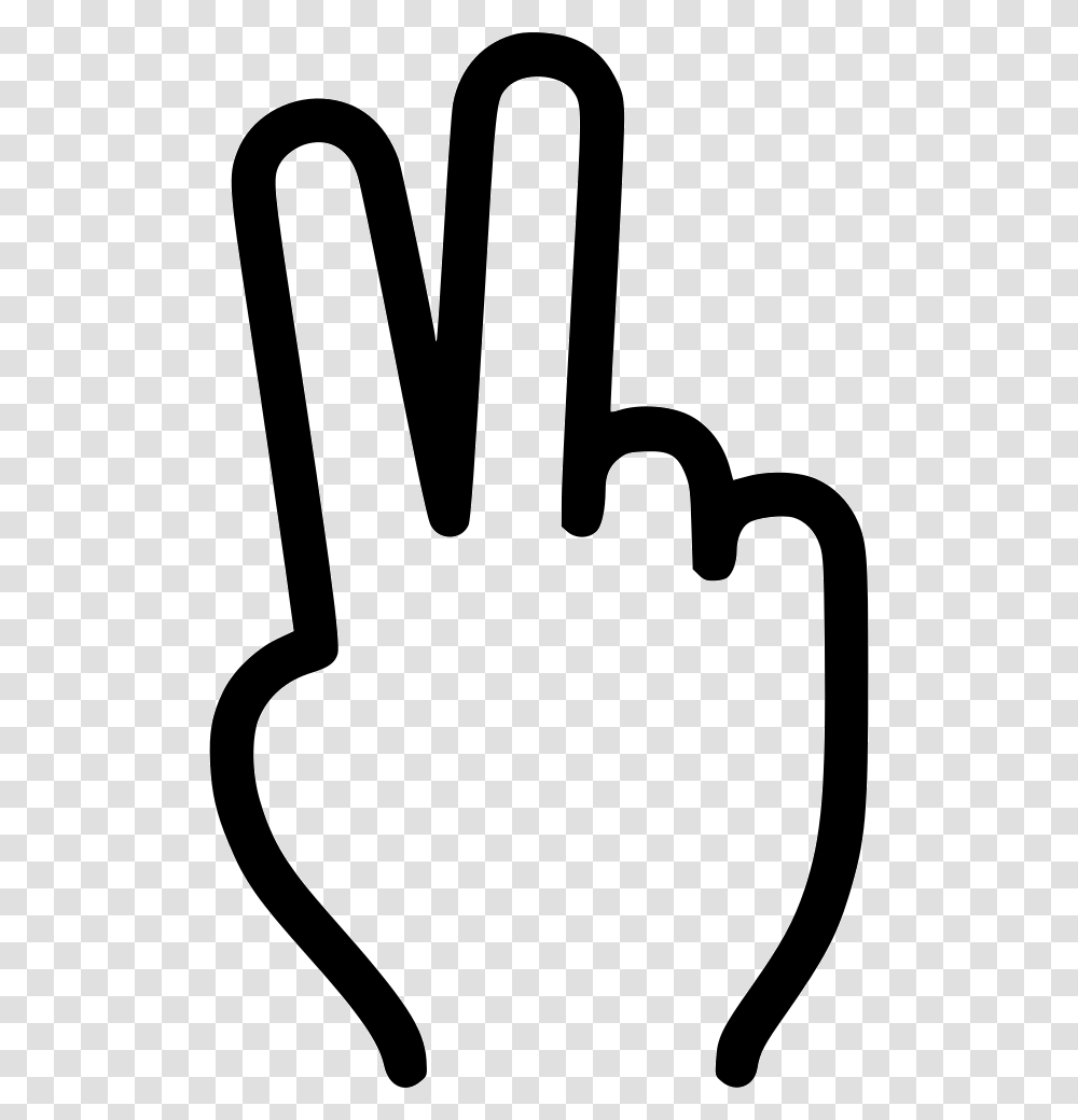 Number 2 Finger Icon, Stencil, Label Transparent Png