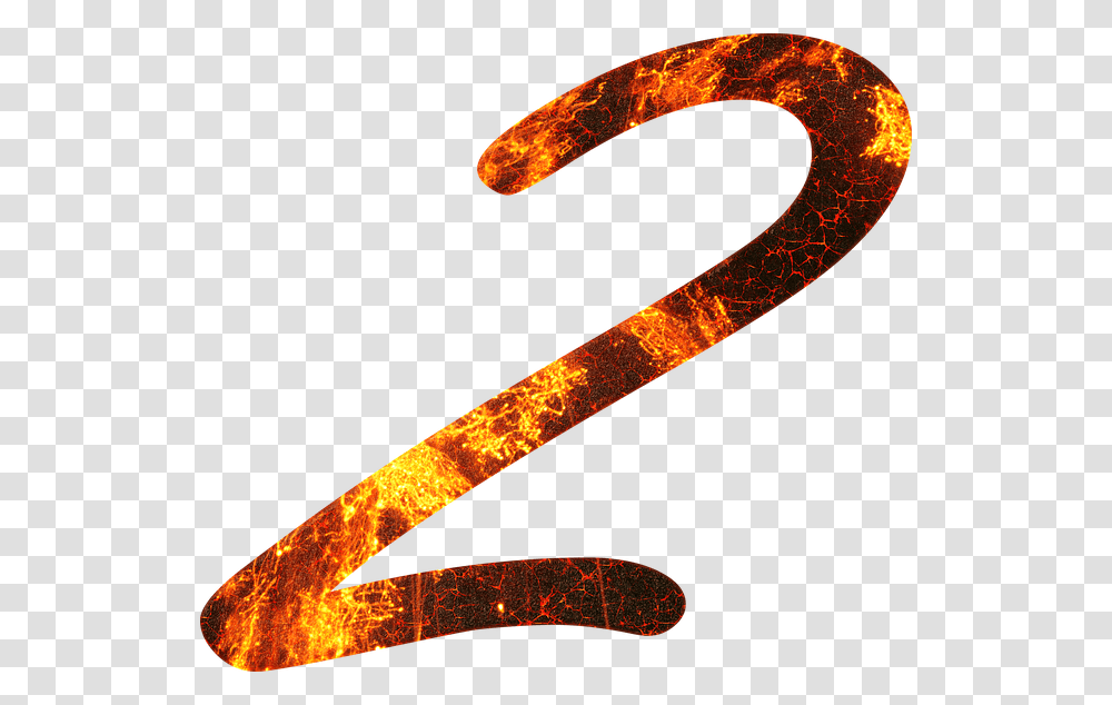 Number 2 Fire Font Training Two Learn Gloss Gambar Angka 2 Api, Axe, Tool, Rust, Hook Transparent Png