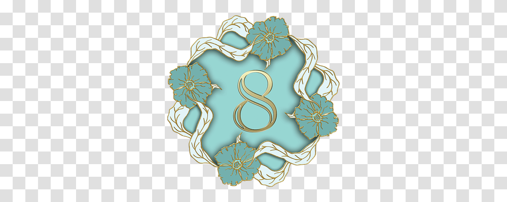 Number Wreath, Turquoise, Cross Transparent Png