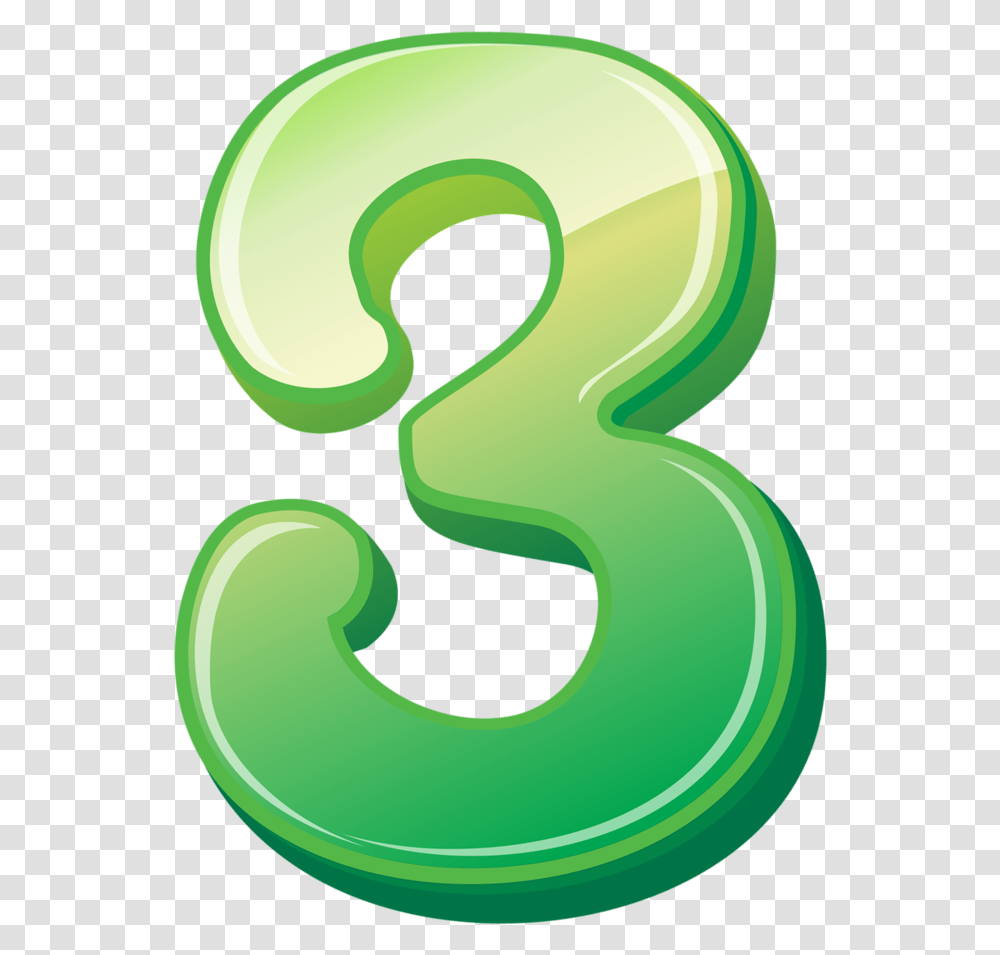 Number 3 Clipart Lucky Big Numbers 1, Green, Recycling Symbol Transparent Png