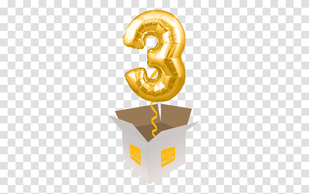 Number 3 Gold Megaloon Number 13 Balloons, Lamp, Plot, Inflatable, Saxophone Transparent Png