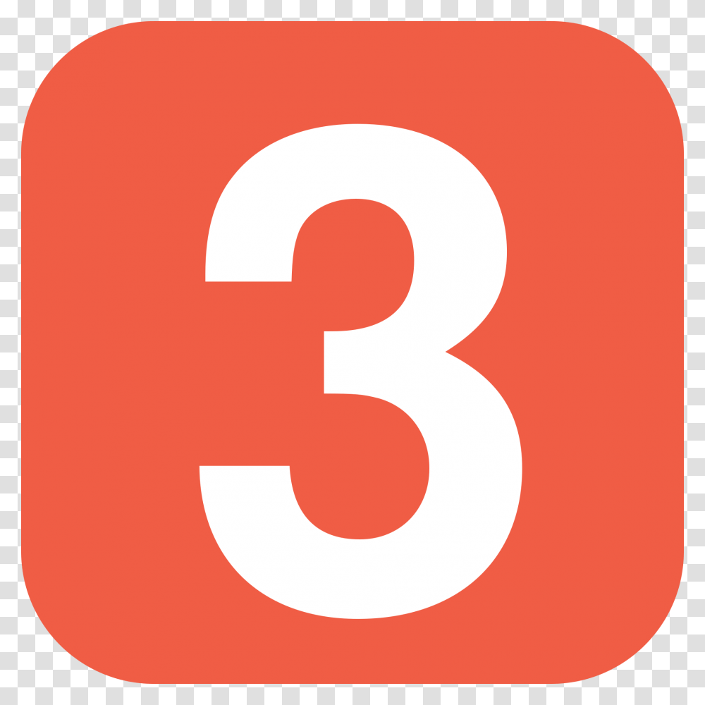 Number 3 In Red Rounded Square.svg Transparent Png