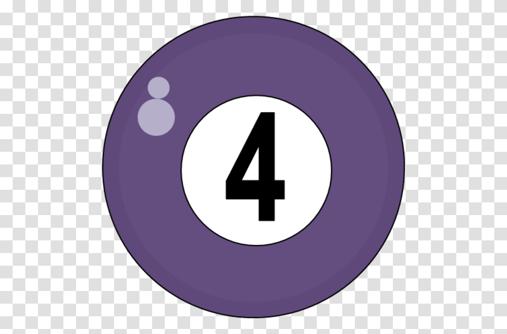 Number 4 Billiard Ball Transparent Png