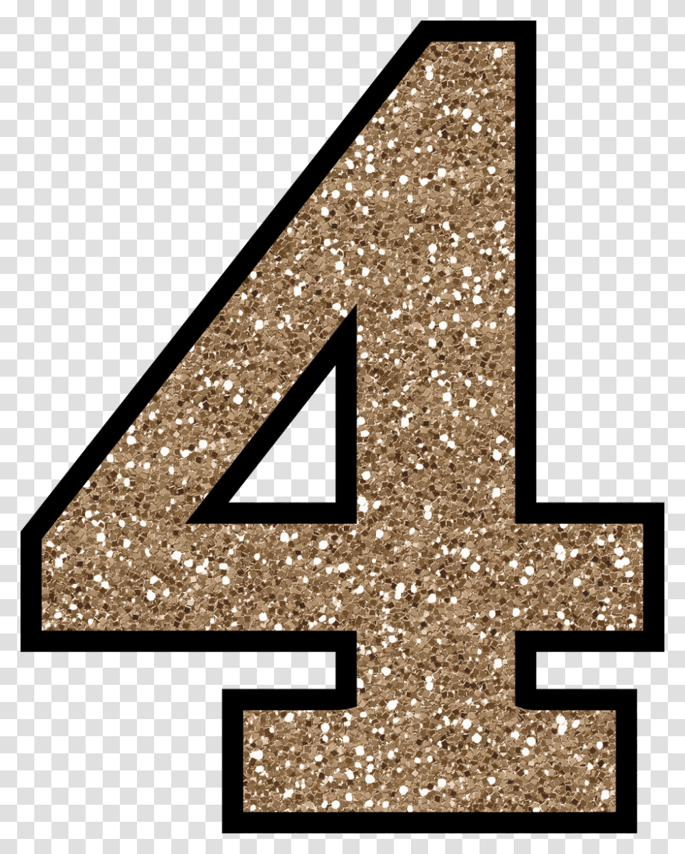 Number 4 Clipart Glitter, Alphabet, Cross Transparent Png