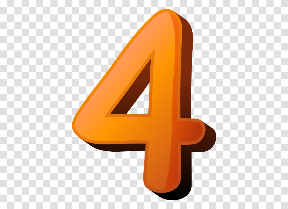 Number 4 Clipart Orange Free Orange Number 4 Background, Text, Symbol, Alphabet, Logo Transparent Png