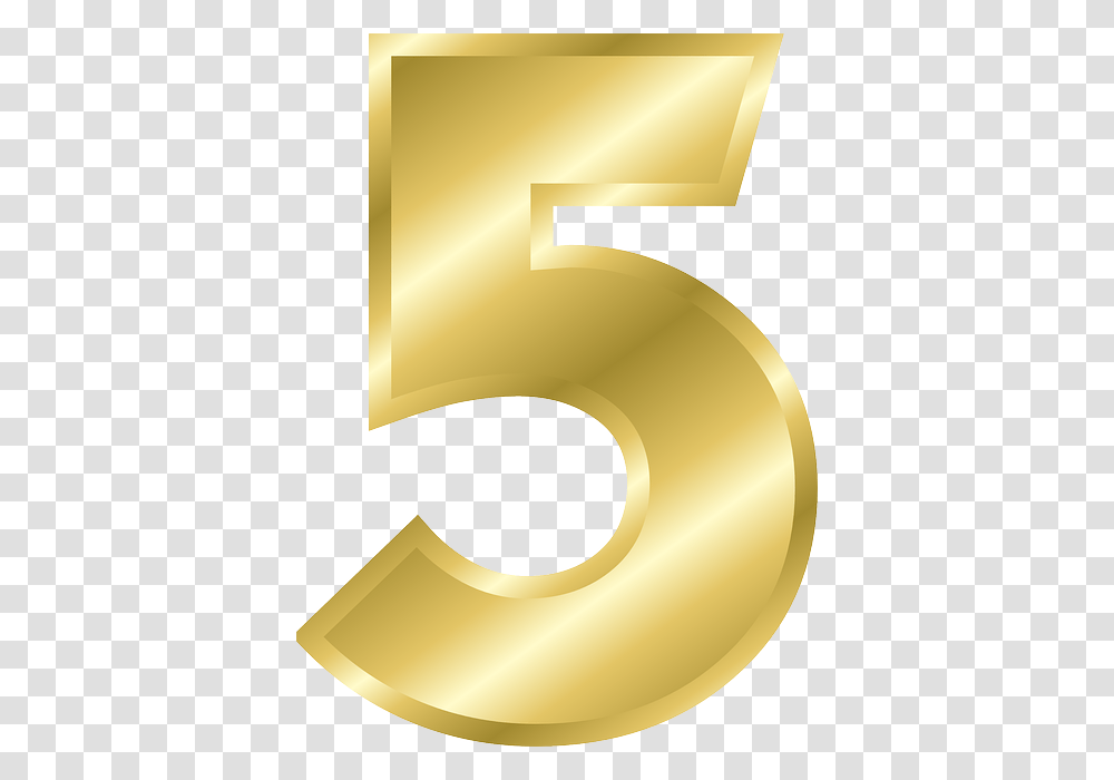 Number 5 Alphabet Abc Gold Gradient Transparent Png