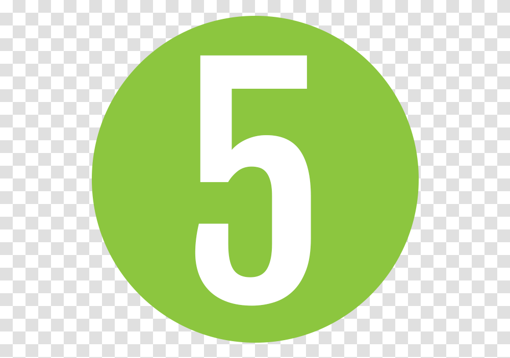 Number 5 In A Circle, Label, First Aid Transparent Png