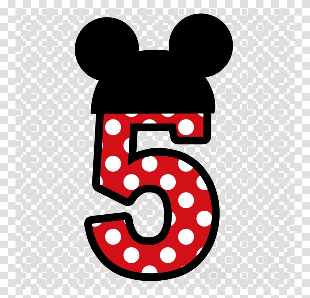 Number 5 Mickey Mouse, Alphabet, Texture Transparent Png