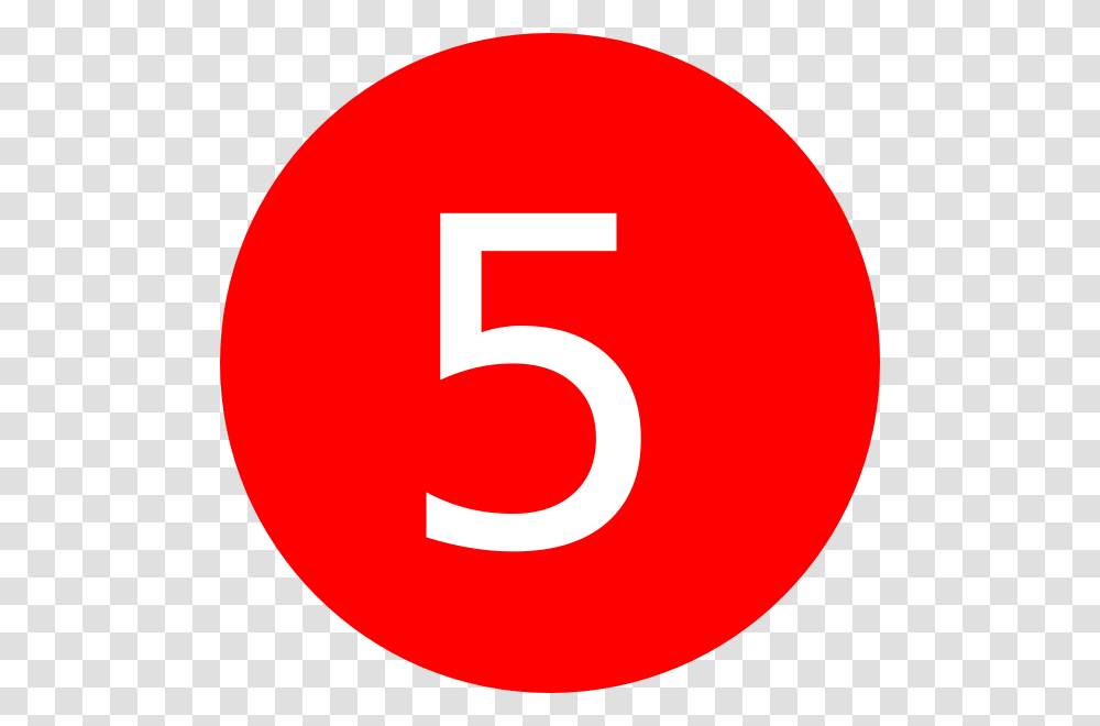 Number 5 Red Background Hi Transparent Png