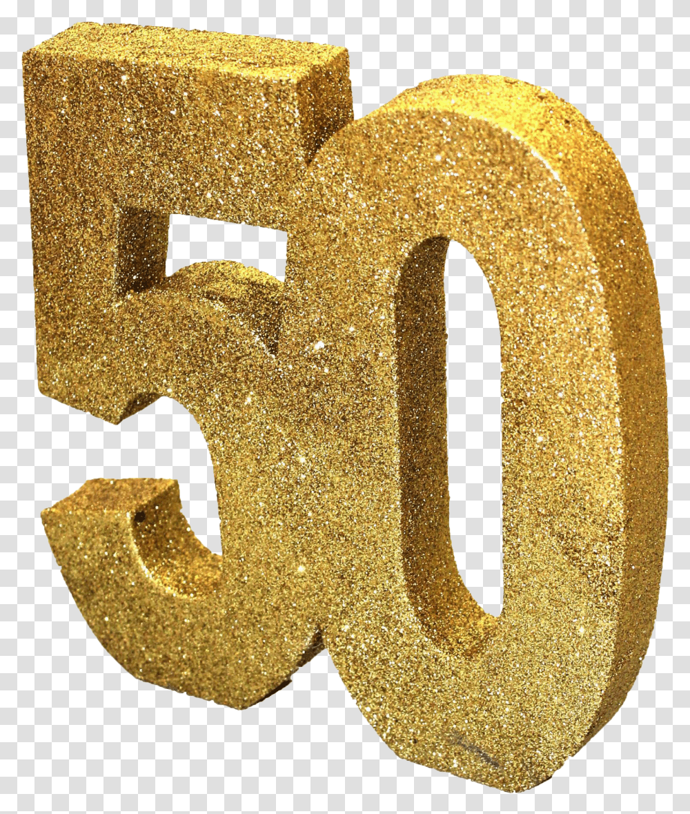 Number 50 With Glitter Image 50th Birthday Gold Transparent Png