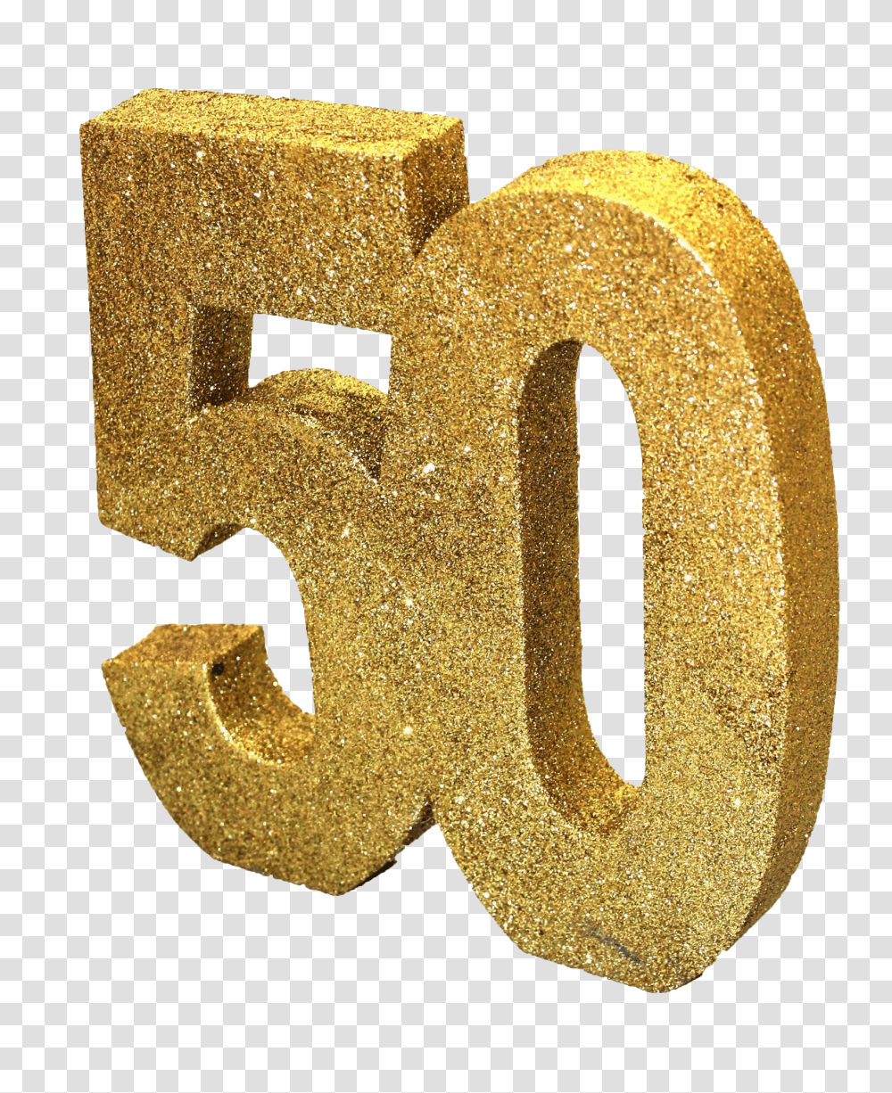 Number 50 With Glitter Image Number 50 Gold, Symbol, Text, Rug, Alphabet Transparent Png