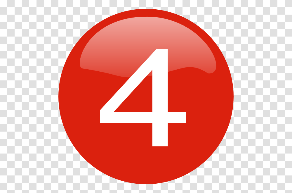 Number 6 Clipart Red Number 4 Button, First Aid, Sign Transparent Png