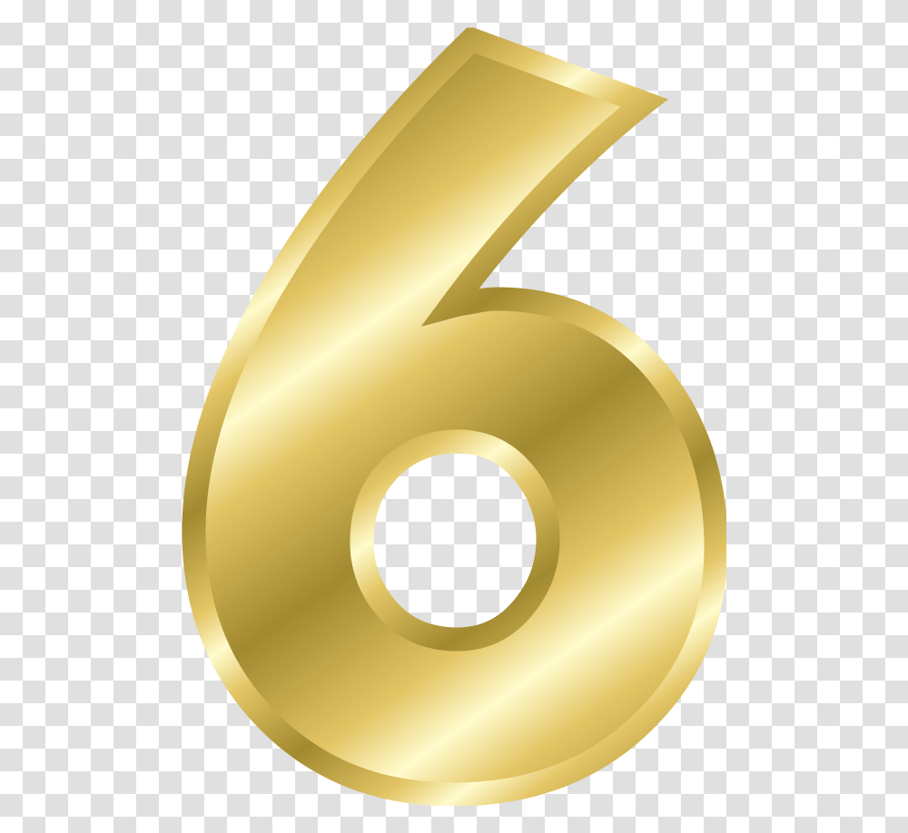 Number 6 Digit Gold Number, Symbol, Text, Lamp Transparent Png