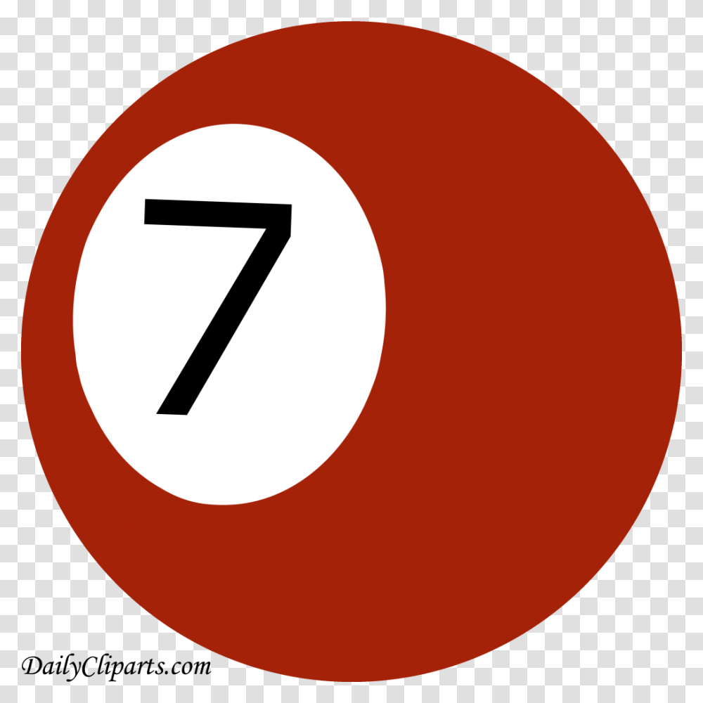Number 7 Pool Ball Maroon Color Clipart Icon Circle Transparent Png