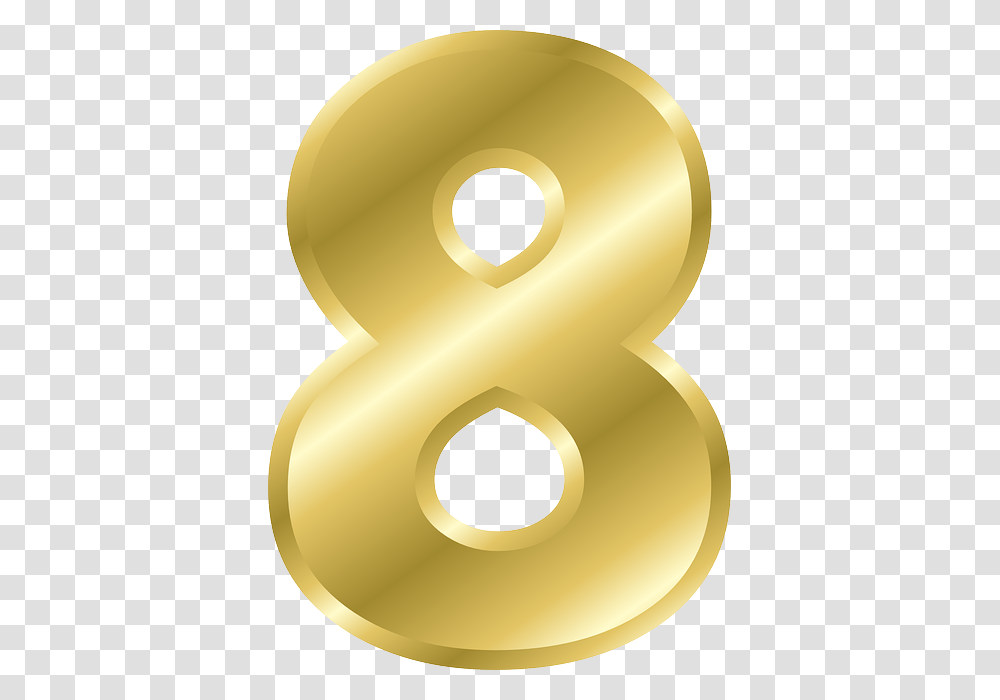 Number 8 Alphabet Abc Gold Gradient Transparent Png