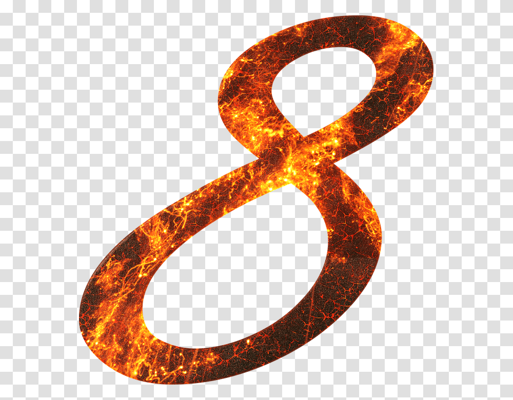 Number 8 Fire, Alphabet, Rust Transparent Png