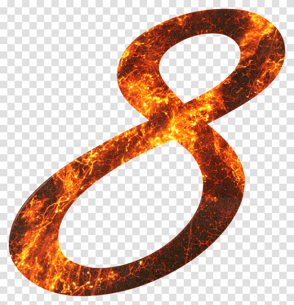 Number 8 Fire Imagens Do Nmero 8, Alphabet, Text, Symbol, Rust Transparent Png