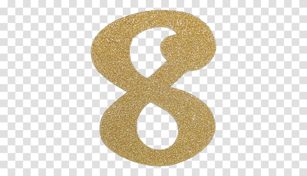 Number 8 Gold Glitter Gold Glitter Number 8, Symbol, Text, Rug Transparent Png