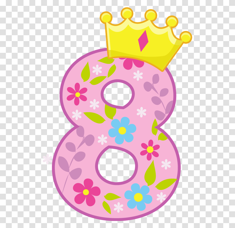 Number 8 With Princess Crown Clipart 9 Beb Clip Birthday Number 8, Symbol, Text, Alphabet, Birthday Cake Transparent Png