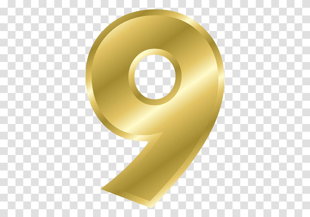 Number 9 Alphabet Abc Gold Gradient, Lamp Transparent Png