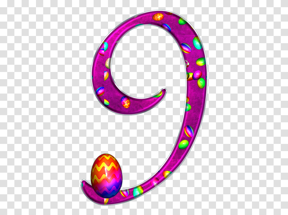 Number 9 Nine Digit Background Easter Easter Number 6 Clipart, Pattern, Label, Purple Transparent Png