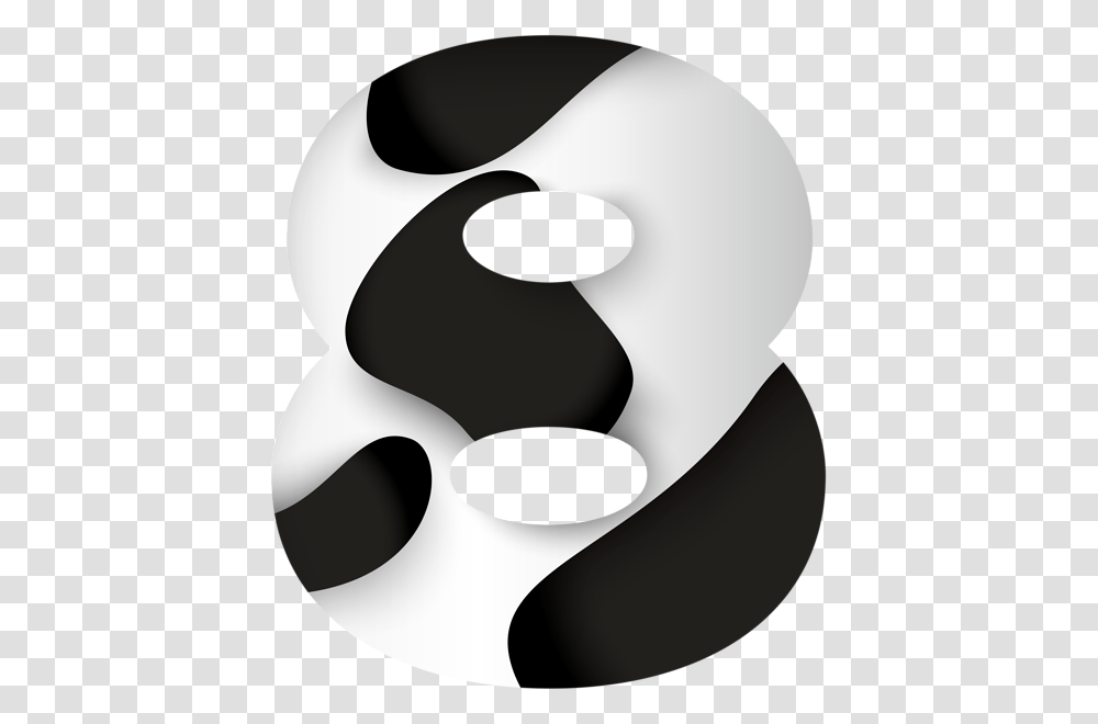Number Eight Black White Clip Art Gallery, Mask, Stencil, Pillow Transparent Png