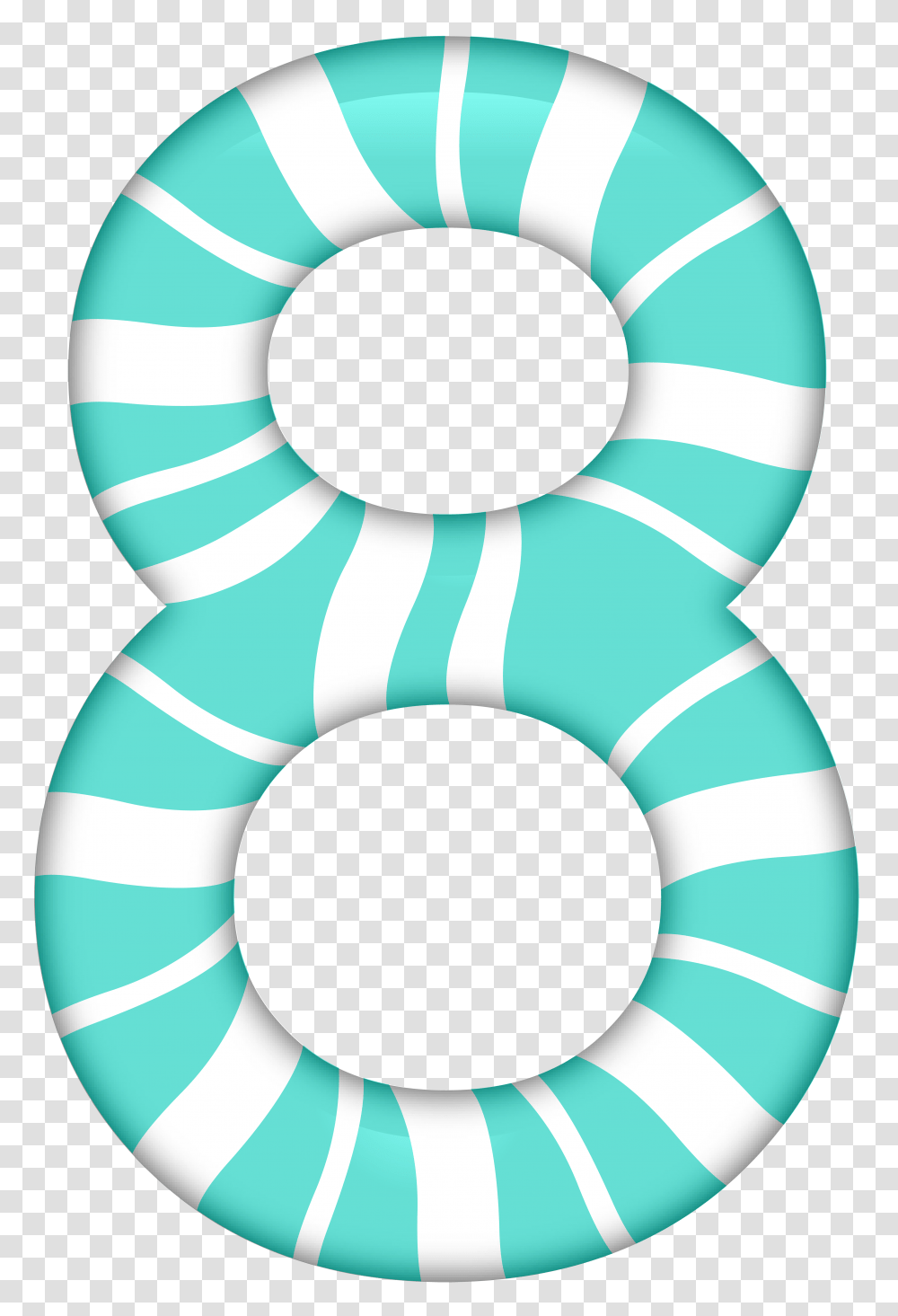 Number Eight Candy Style Clip Art Gallery, Label, Life Buoy, Sock Transparent Png