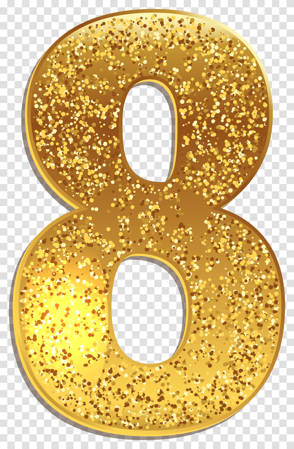 Number Eight Gold Shining Clip Art Gold Number 8 Background Transparent Png