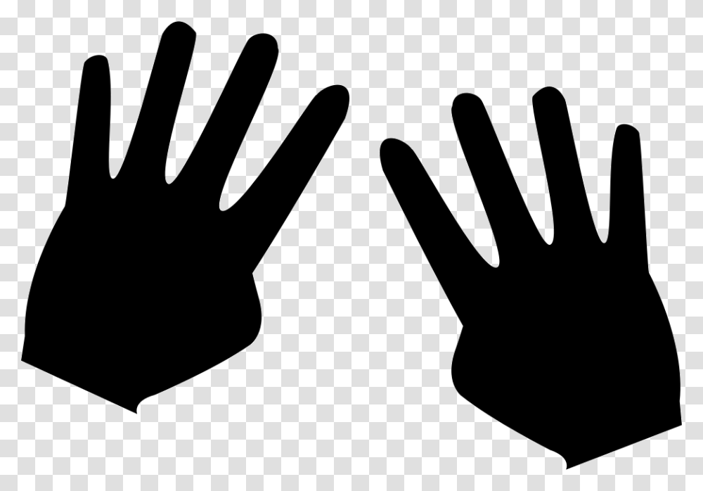 Number Eight With Eight Fingers Eight Fingers, Apparel, Hand, Silhouette Transparent Png