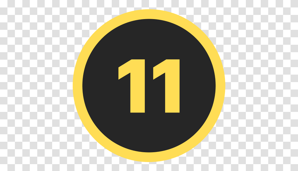 Number Eleven Round Icon And Svg Dot, Symbol, Text Transparent Png
