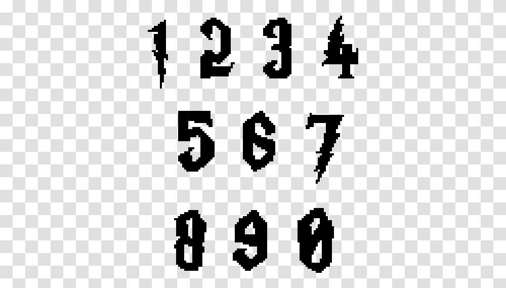 Number Font In Harry Potter Style, Gray, World Of Warcraft Transparent Png