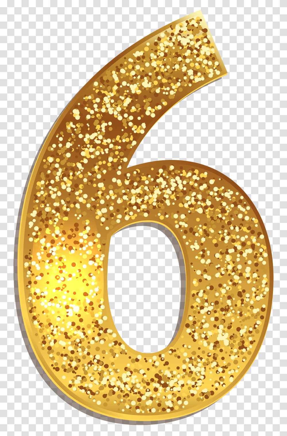 Number Gold Glitter Gold Glitter Number 6, Symbol, Text, Chandelier, Lamp Transparent Png