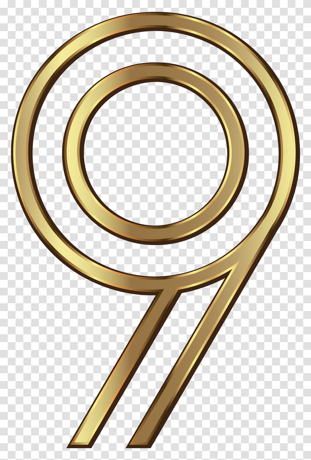Number Nine Golden Clip Art, Logo, Trademark Transparent Png